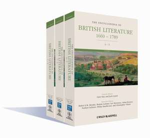 The Encyclopedia of British Literature – 1660–1789 de G Day