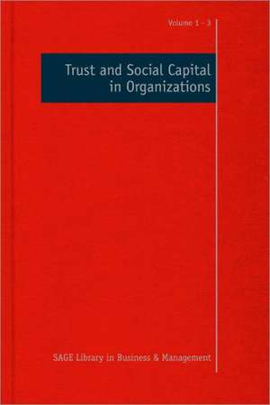 Trust and Social Capital in Organizations de Ana Cristina Costa