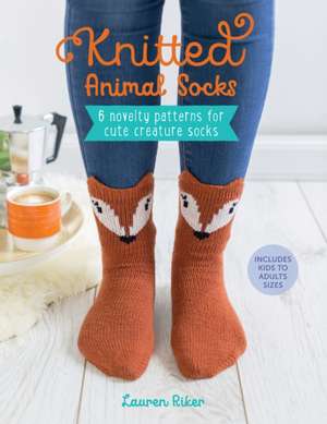 Knitted Animal Socks de Lauren (Author) Riker