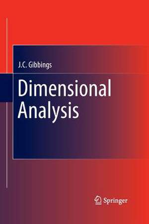 Dimensional Analysis de J.C. Gibbings