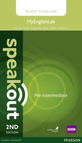 Speakout Pre-Intermediate 2nd Edition MyEnglishLab Student Access Card (Standalone)