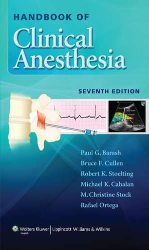 Handbook of Clinical Anesthesia de Paul G. Barash