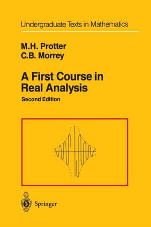 A First Course in Real Analysis de Murray H. Protter