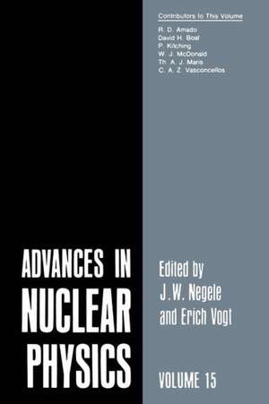 Advances in Nuclear Physics: Volume 15 de J.W. Negele