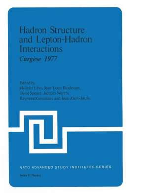 Hadron Structure and Lepton-Hadron Interactions: Cargèse 1977 de Maurice Levy