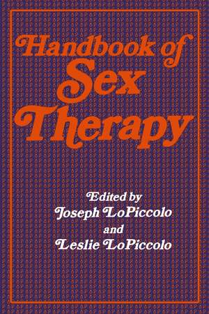 Handbook of Sex Therapy de Joseph LoPiccolo