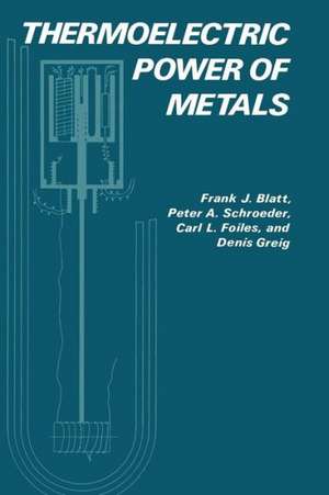 Thermoelectric Power of Metals de J. Blatt