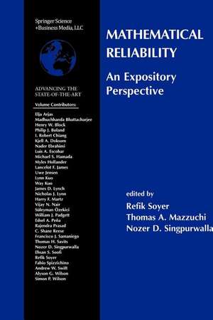 Mathematical Reliability: An Expository Perspective de R. Soyer