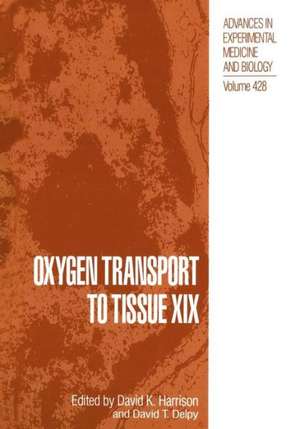 Oxygen Transport to Tissue XIX de David T. Delpy