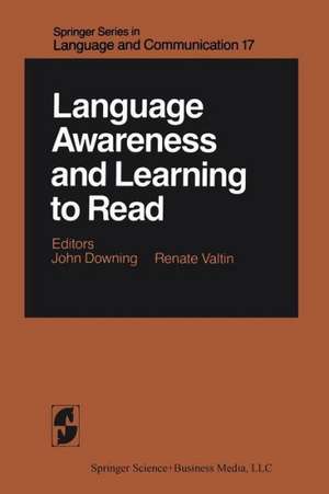 Language Awareness and Learning to Read de J. Downing