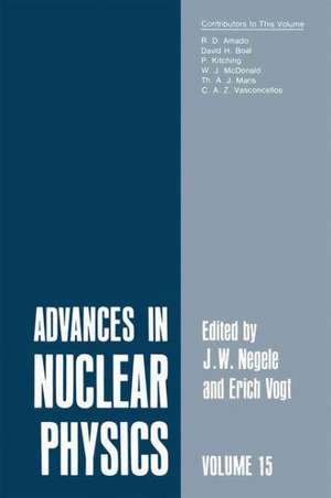 Advances in Nuclear Physics: Volume 15 de John Negele