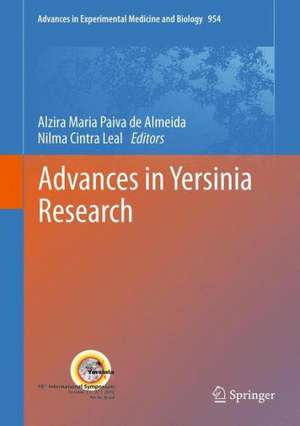 Advances in Yersinia Research de Alzira Maria Paiva de Almeida