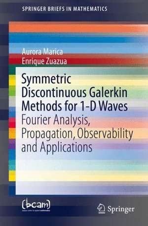 Symmetric Discontinuous Galerkin Methods for 1-D Waves: Fourier Analysis, Propagation, Observability and Applications de Aurora Marica