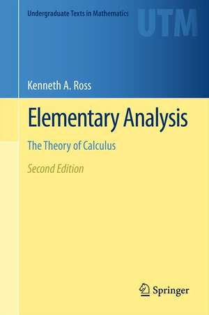 Elementary Analysis: The Theory of Calculus de Kenneth A. Ross