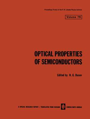 Optical Properties of Semiconductors de N. G. Basov