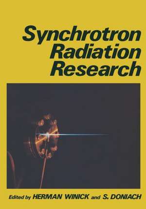 Synchrotron Radiation Research de Herman Winick