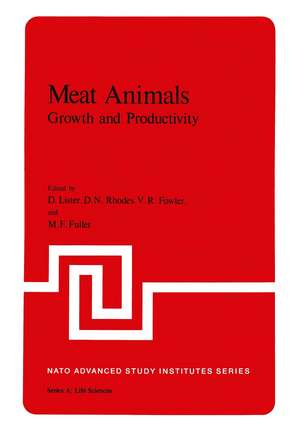 Meat Animals: Growth and Productivity de D. Lister