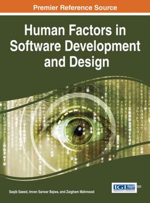 Human Factors in Software Development and Design de Saqib Saeed