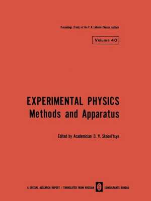 Experimental Physics: Methods and Apparatus de D. V. Skobel tsyn