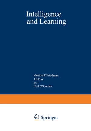 Intelligence and Learning de Morton Friedman