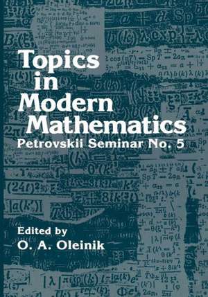 Topics in Modern Mathematics: Petrovskii Seminar de O. Oleinik