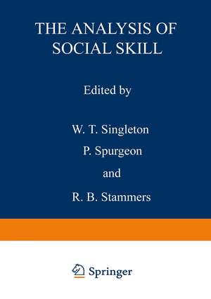 The Analysis of Social Skill de W. T. Singleton