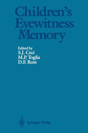 Children’s Eyewitness Memory de Stephan J. Ceci