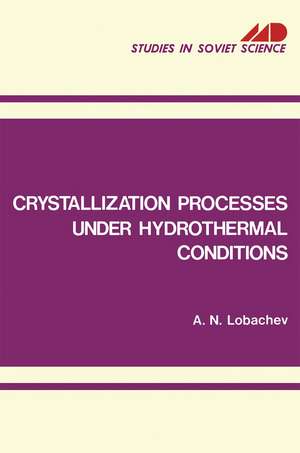 Crystallization Processes under Hydrothermal Conditions de A. N. Lobachev