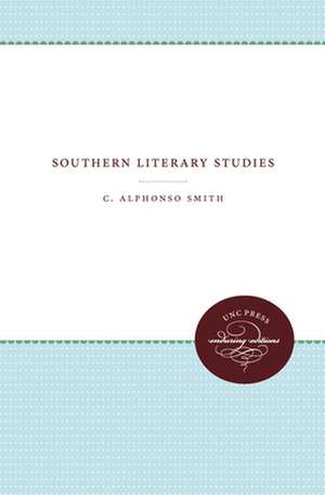 Southern Literary Studies de C. Alphonso Smith