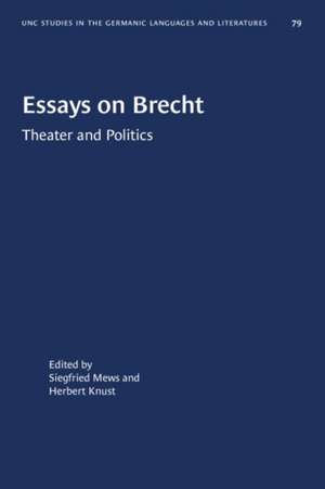 Essays on Brecht de Siegfried Mews