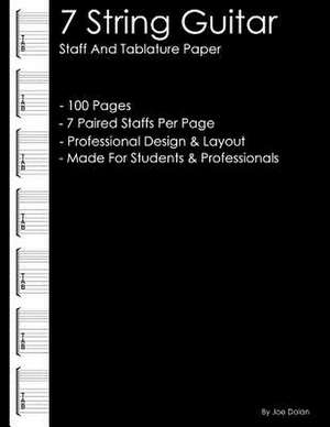 7 String Guitar Staff and Tablature Paper de Joe Dolan