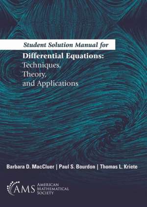 Student Solution Manual for Differential Equations de Thomas L. Kriete