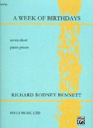 WEEK OF BIRTHDAYS de R.R BENNETT