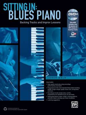 Sitting in -- Blues Piano: Backing Tracks and Improv Lessons, Book & DVD-ROM de Loren Gold