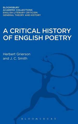 A Critical History of English Poetry de Herbert Grierson