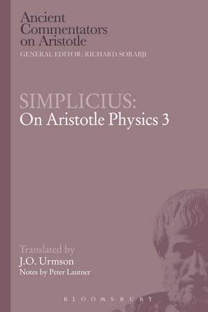 Simplicius: On Aristotle Physics 3 de Peter Lautner