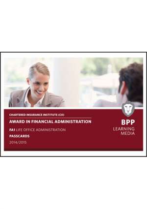 CII Award in Financial Administration FA1 Life Office Administration de BPP Learning Media