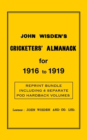 Wisden Cricketers' Almanack 1916 to 1919