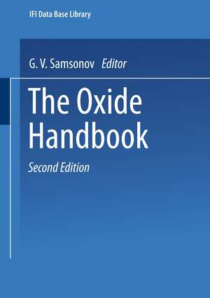 The Oxide Handbook de G. Samsonov