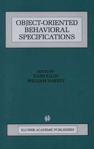 Object-Oriented Behavioral Specifications de Haim Kilov