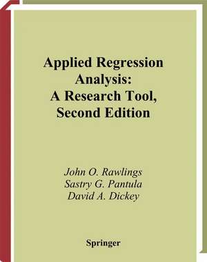 Applied Regression Analysis: A Research Tool de John O. Rawlings