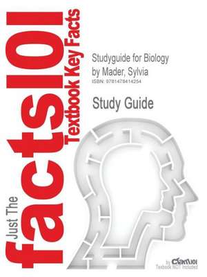 Studyguide for Biology by Mader, Sylvia, ISBN 9780073525501 de Sylvia Mader