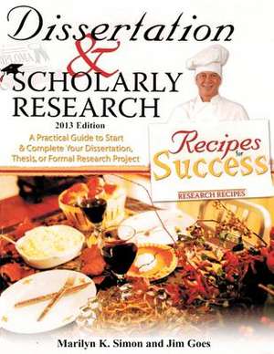 Dissertation and Scholarly Research de Marilyn K. Simon Ph. D.