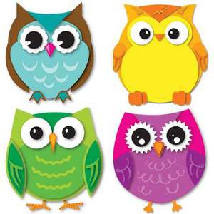 Colorful Owls Mini Cut-Outs de Carson-Dellosa Publishing