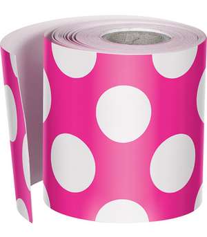 Just Teach Hot Pink with Polka Dots Straight Borders de Melanie Ralbusky