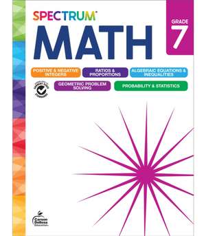 Spectrum Math Workbook Grade 7 de Spectrum