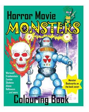 Horror Movie Monsters Colouring Book de Sutton, MR Albert David