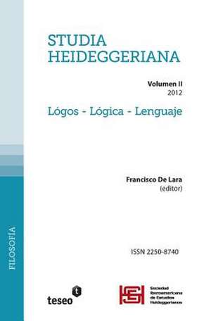 Studia Heideggeriana de Francisco De Lara
