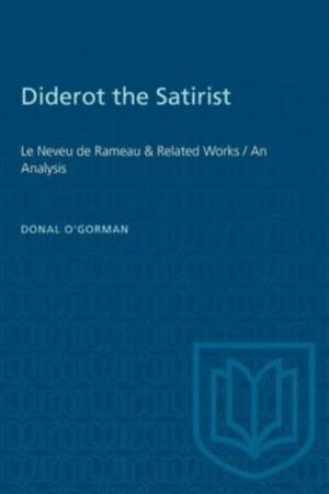 DIDEROT SATIRIST NEVEU RAMEAU AMP RE de Donal O'Gorman