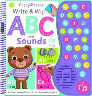 First Steps Write and Wipe ABC with Sounds de Hinkler Books